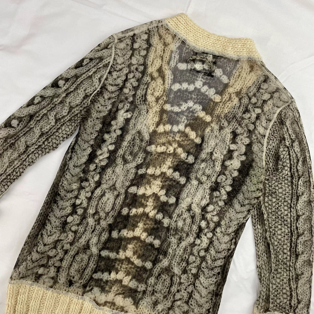 Jean Paul Gaultier’s Maille Fall/Winter 2004 elastic Trompe l’œil cardigan
