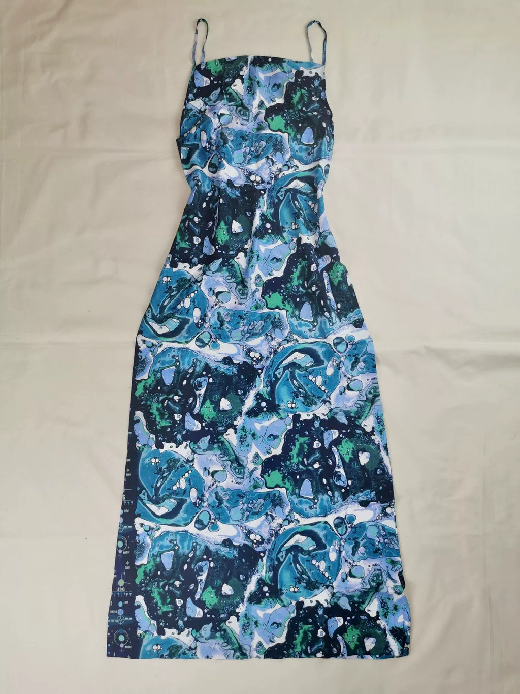 2001 Spring/Summer Jean Paul Gaultier Blue Liquid Long Dress