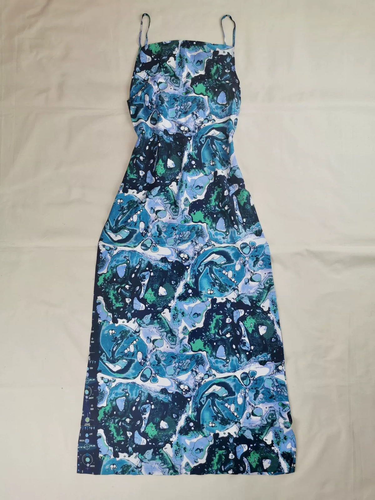 2001 Spring/Summer Jean Paul Gaultier Blue Liquid Long Dress
