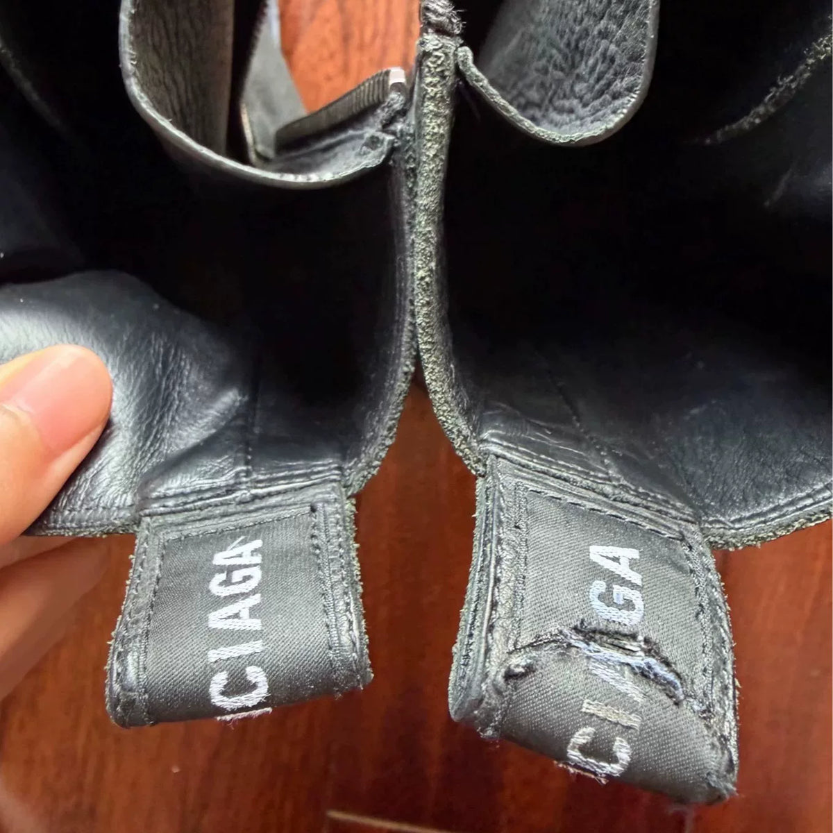 Balenciaga 25FW Double-Zipper Stomper Distressed Military Boots