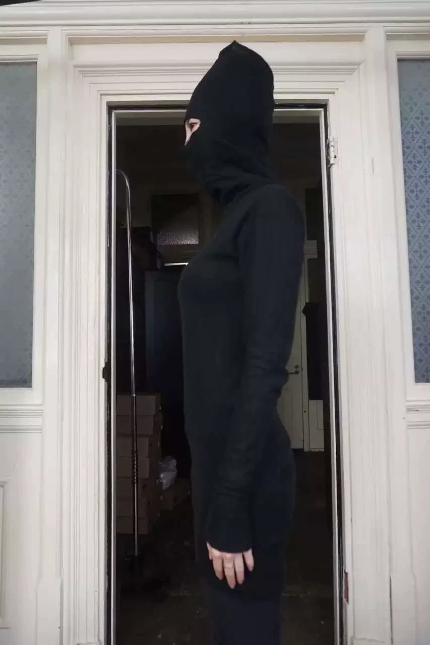M.A+ FW16 Black Ninja Long Sleeve Wool Top