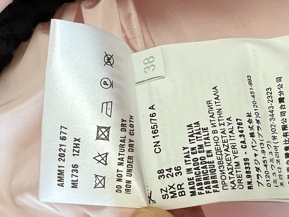 Miu Miu Black Down V-Neck Jacket
