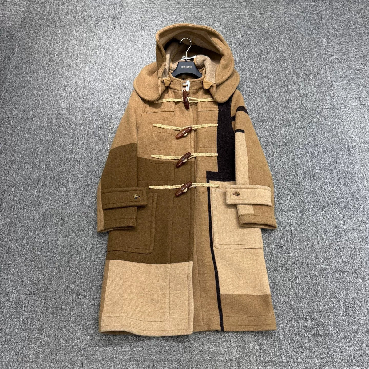 Burberry Panelled Horn-Button Wool Coat