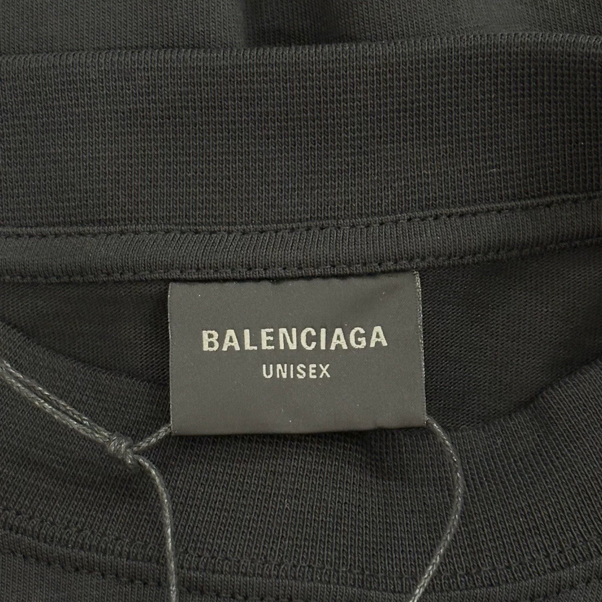 Balenciaga Minimalist Front and Back Embroidered Logo Long Sleeve Top