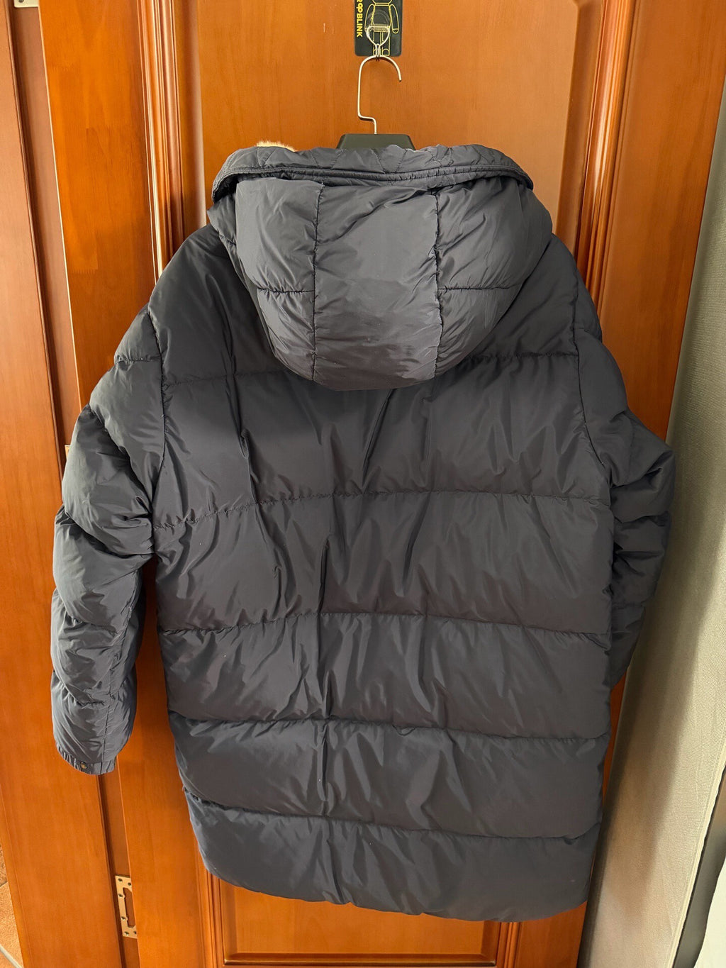 Moncler Black Blue Down Coat