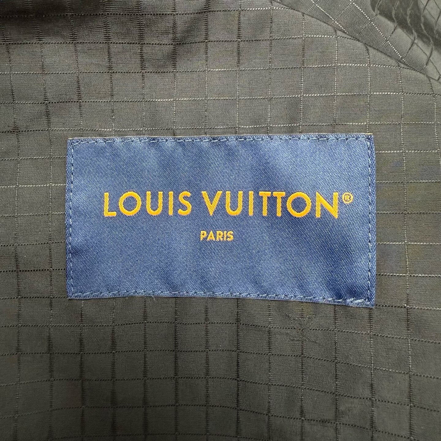 Louis Vuitton Black Tone-on-Tone Embroidered Detachable Jacket