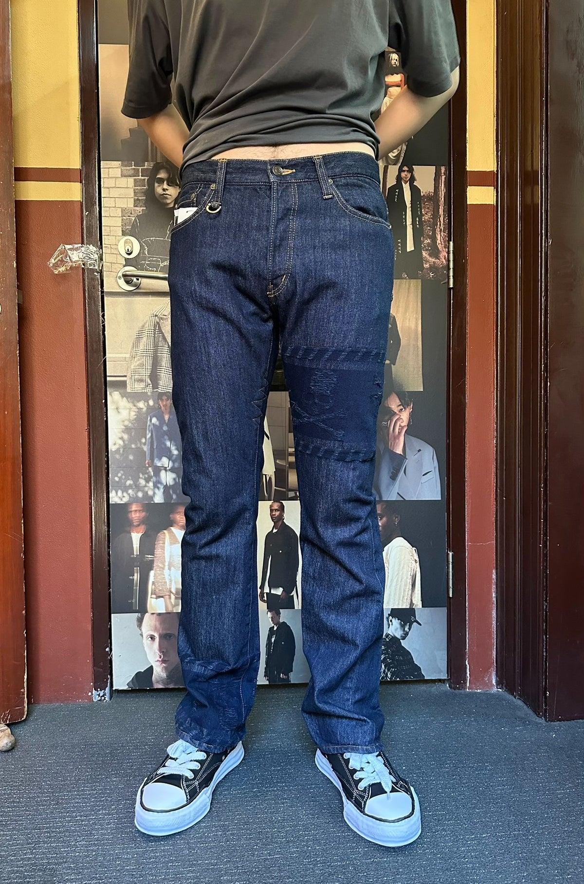 mastermind Japan SS12 Indigo Identity One Wash Double Waist Denim Trousers