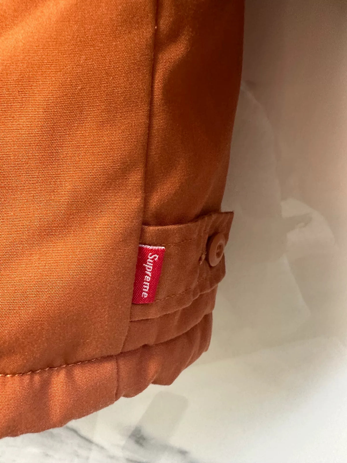 Supreme FW19 Orange Mug Shot Crew Jacket