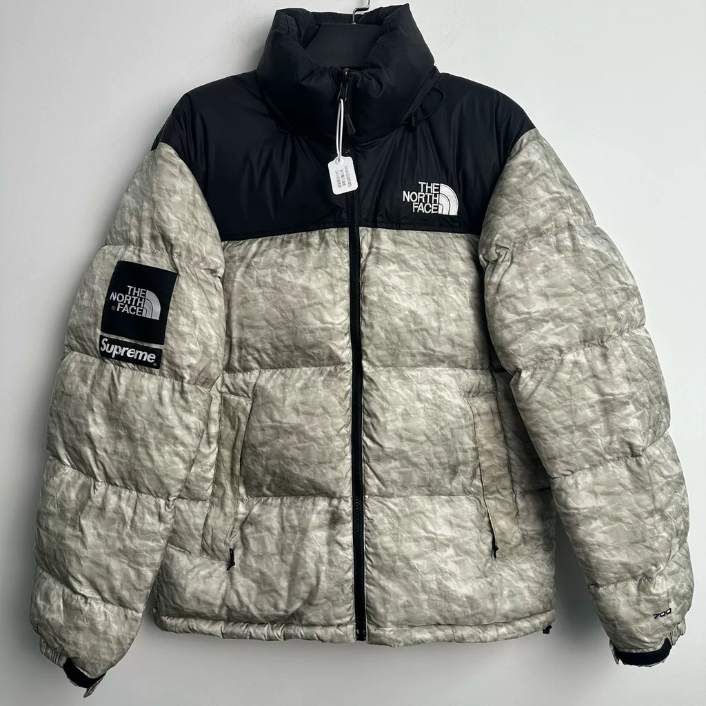Color-Block Hooded Goose Down Puffer Jacket