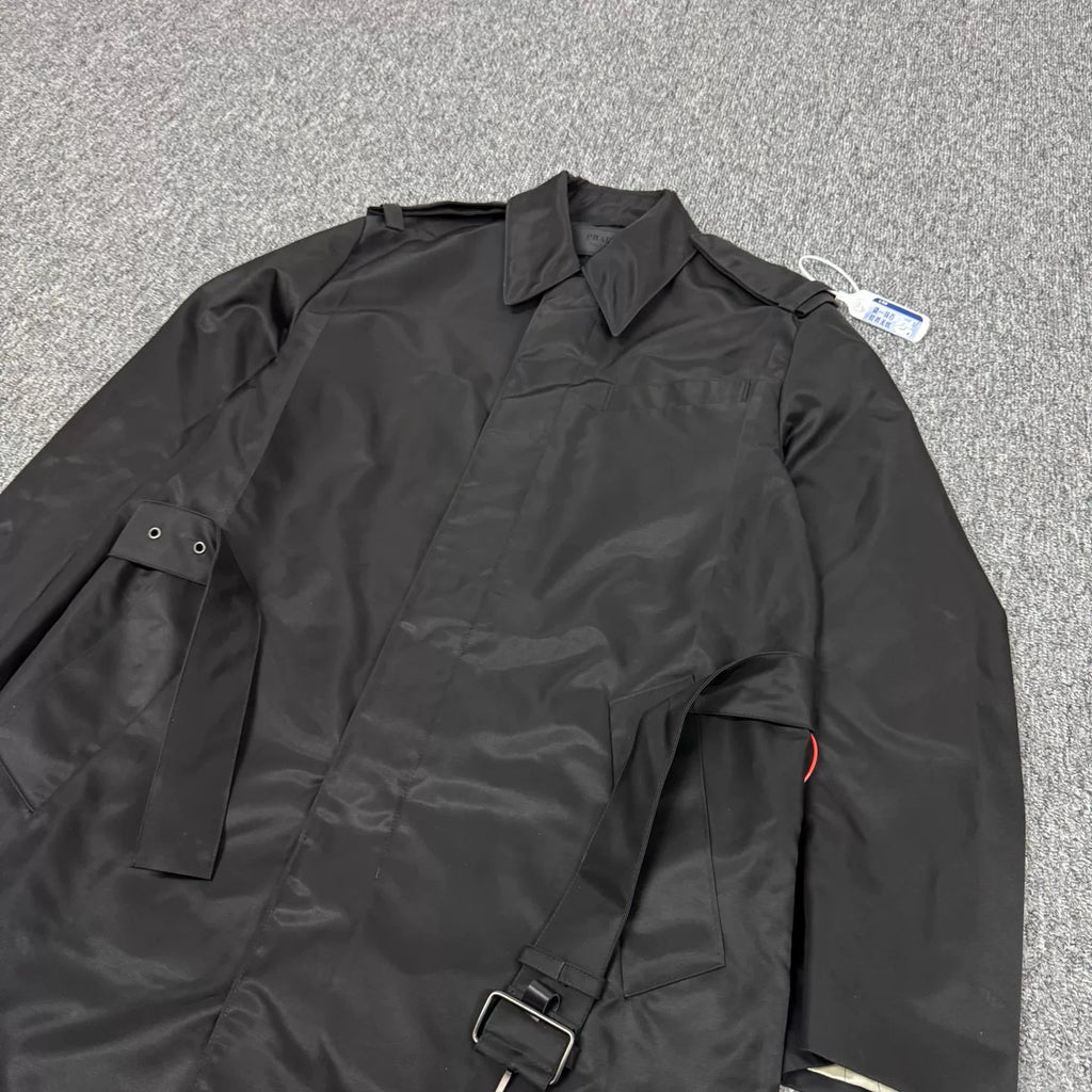 Prada Belted Trench Lapel Coat
