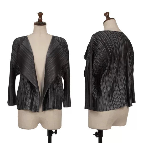 Issey Miyake Vintage Dark Pleated Cardigan