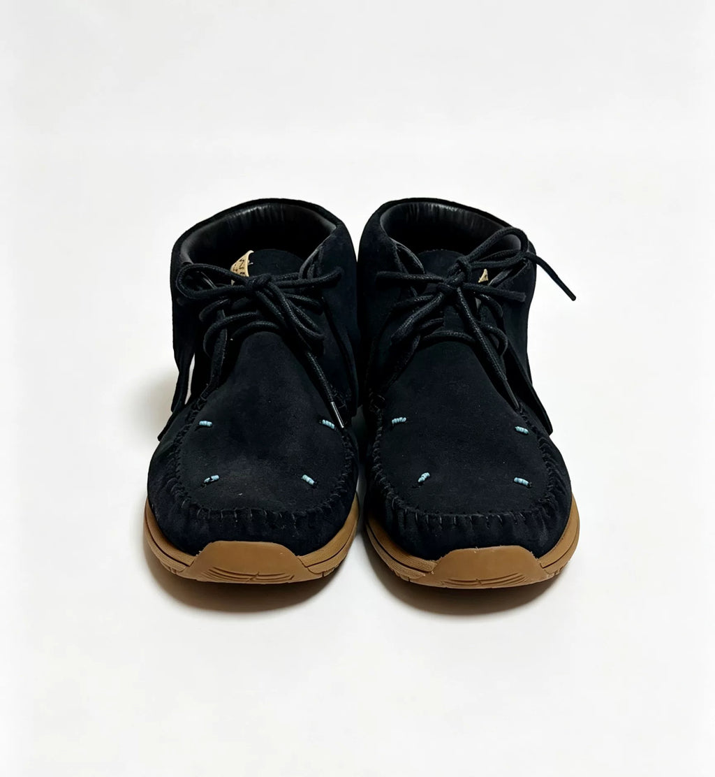 Visvim 22AW Fbt Shaman-Folk Fringe Leather Black Boots