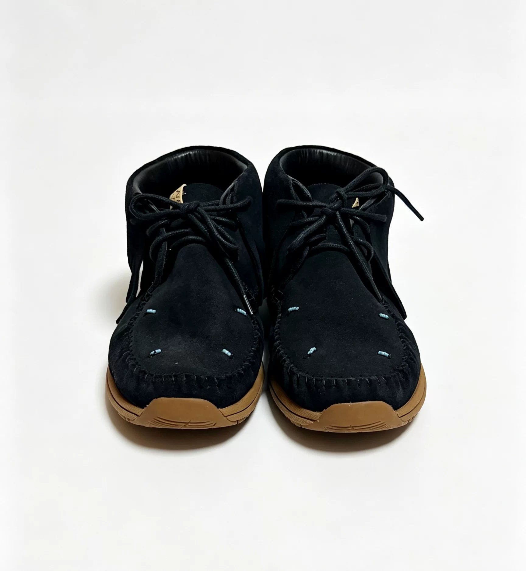 Visvim 22AW Fbt Shaman-Folk Fringe Leather Black Boots