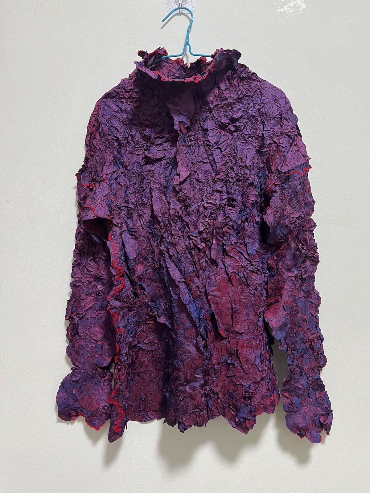 Issey Miyake 99FW Pleated Purple Top