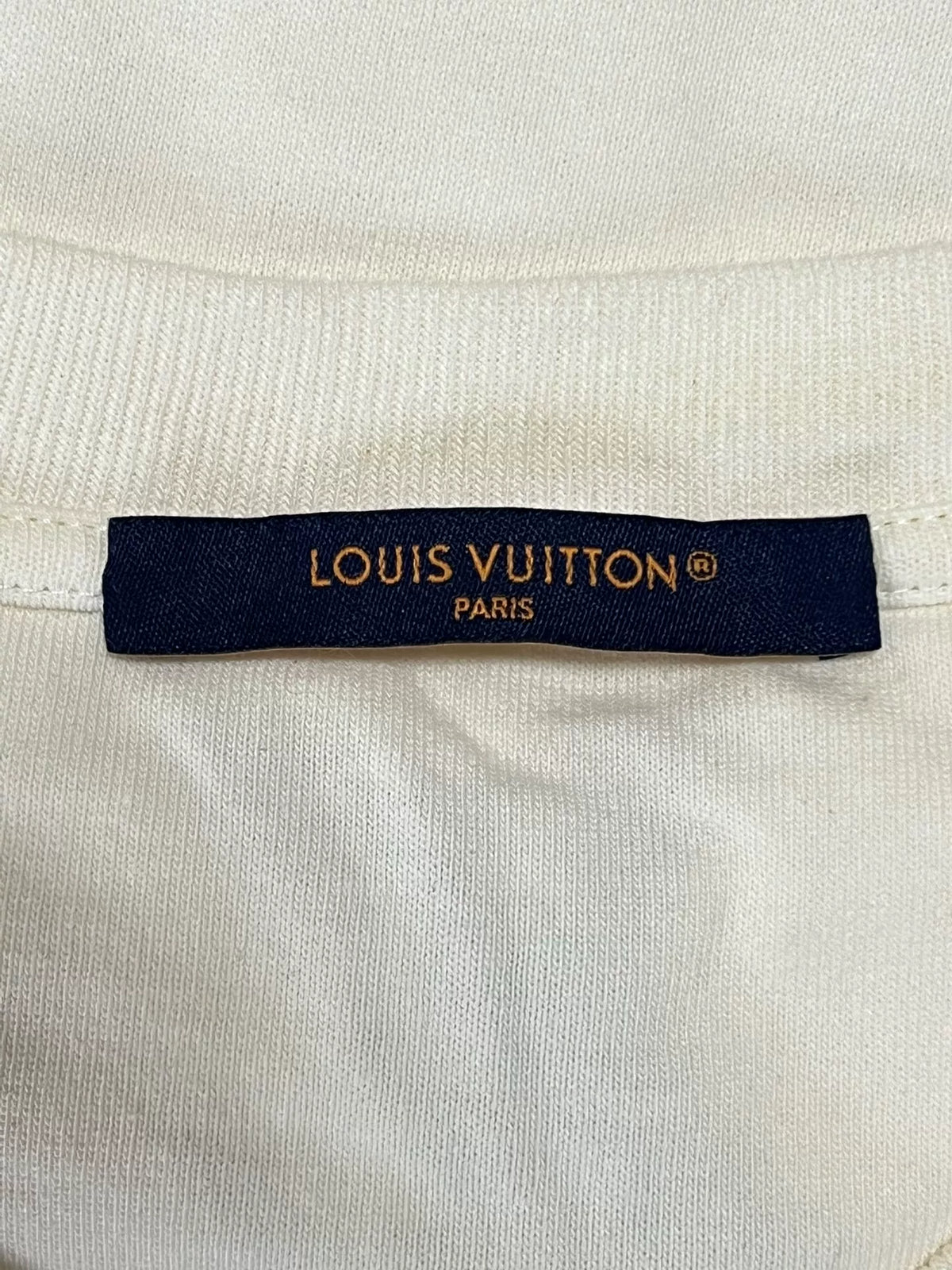 Louis Vuitton XXL SS26 Short Sleeve Top Wool Embroidered White T-Shirt