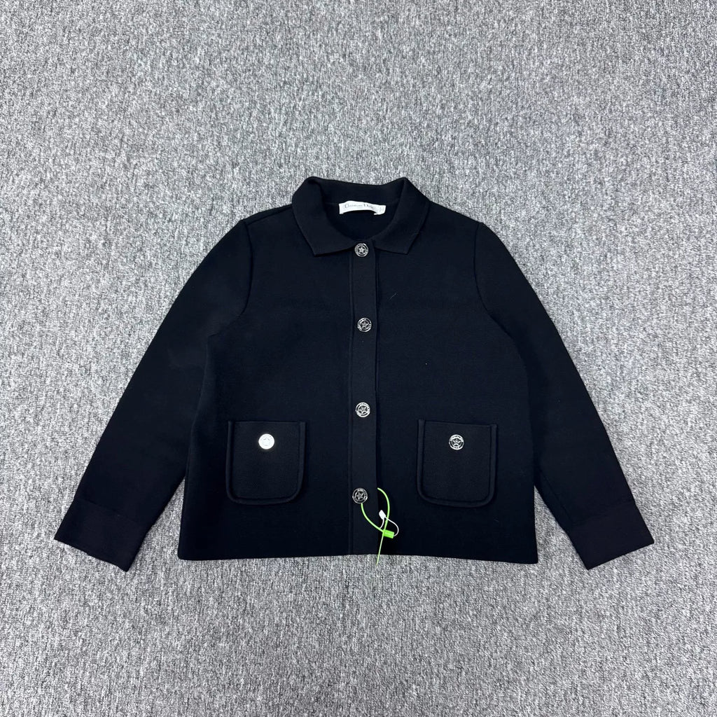 Dior star-button knit jacket