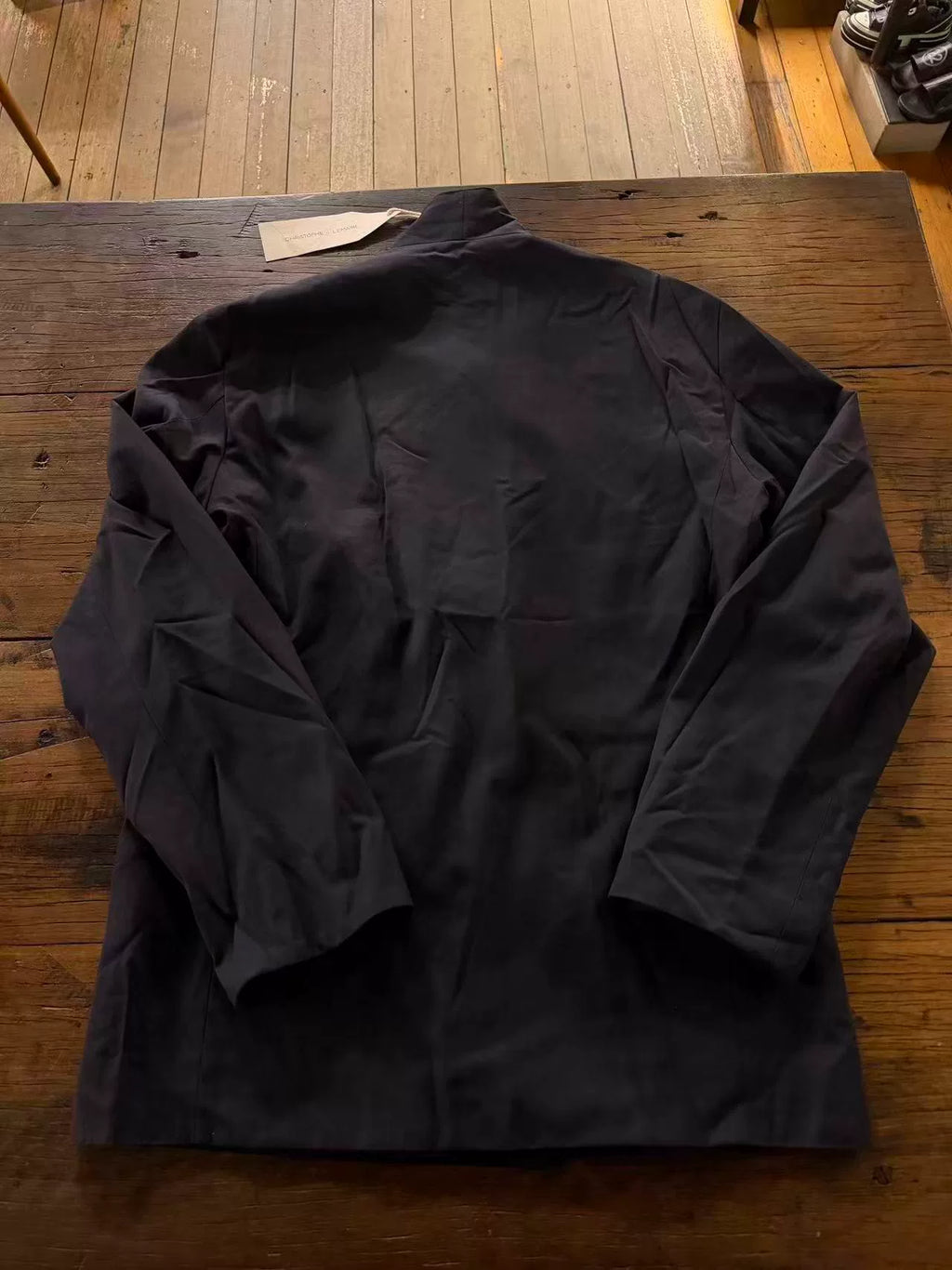 Christophe Lemaire Three-Button Collarless Wool Cotton Jacket