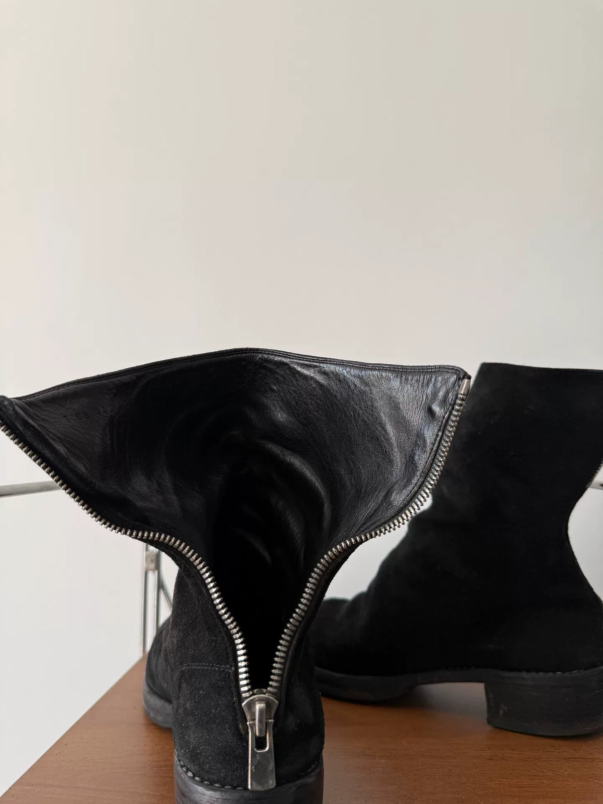 Guidi 788z Black Suede Horsehide Bottomed Large Size Men’s Boots