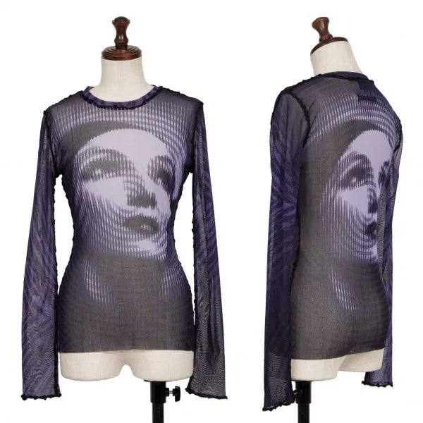 Jean Paul Gaultier Vintage Portrait Mesh Top