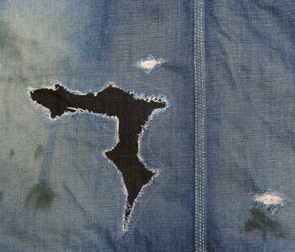 Neighborhood 06AW Kneel Down Blue Distressed Denim Jacket