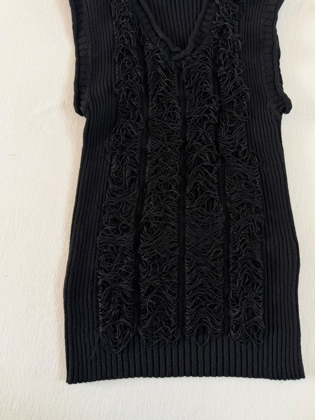 Jean Paul Gaultier Vintage Sleeveless Knit Vest Wool Top