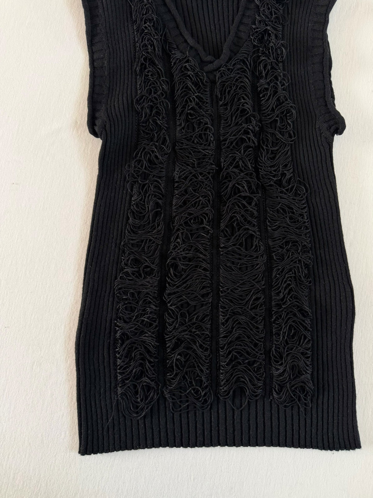 Jean Paul Gaultier Vintage Sleeveless Knit Vest Wool Top