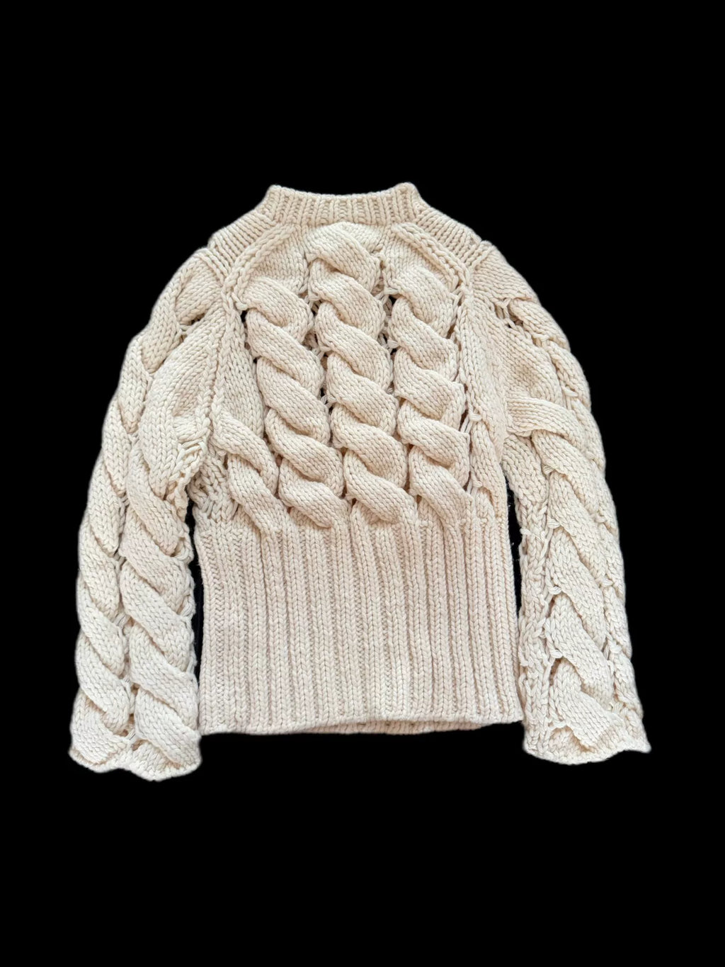 Comme des Garçons Rei Kawakubo mainline cable-knit pullover sweater
