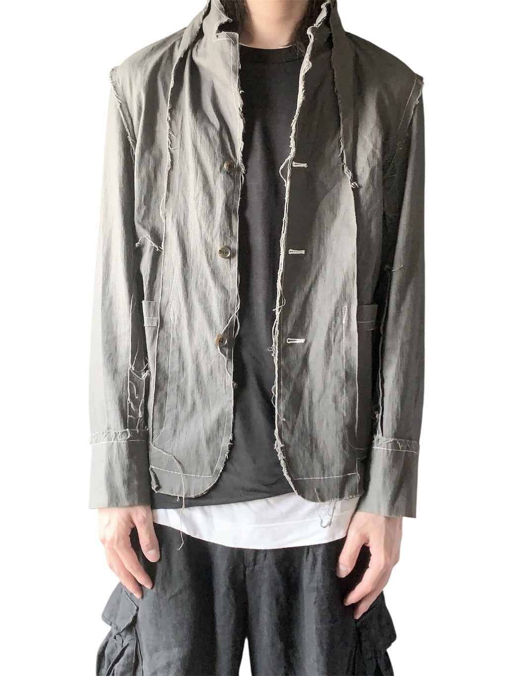 Undercover 2000s Distressed Cotton Linen Jacket