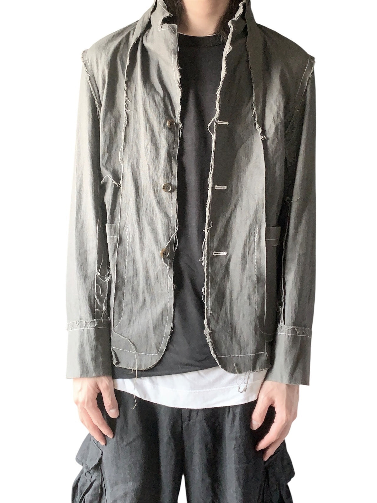 Undercover 2000s Distressed Cotton Linen Jacket