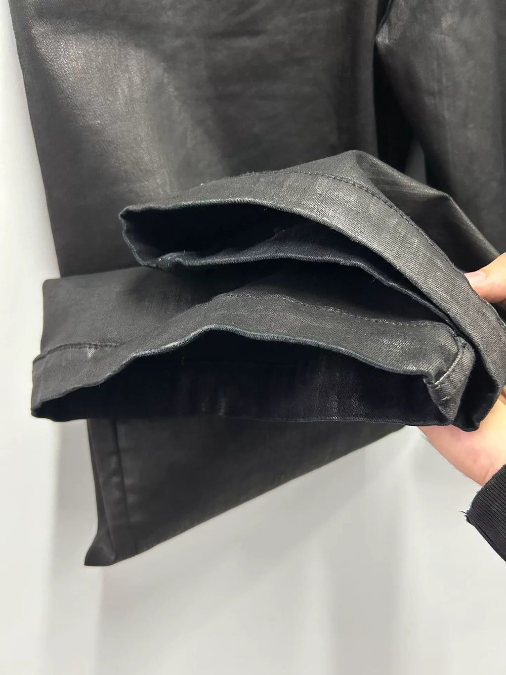 Rick Owens Waxed Wide-Leg Pants Shoes