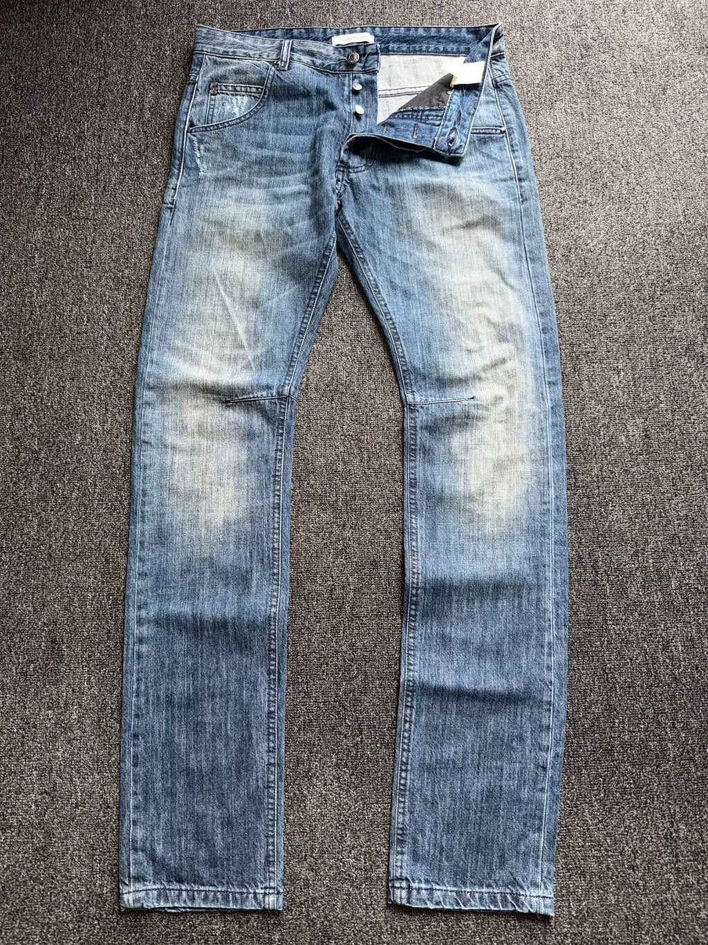 Pierre Balmain 12ss blue distressed denim jeans