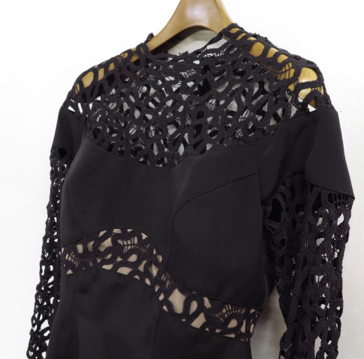 1990s Thierry Mugler Lace Cut-Out Dress