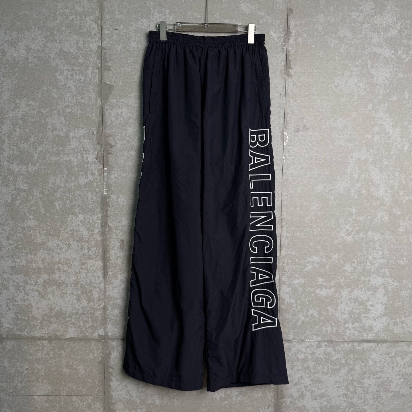 Balenciaga Black Logo Wide-Leg Pants