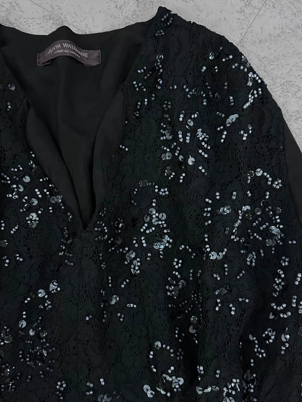 Junya Watanabe 2003 Lace Beaded Top