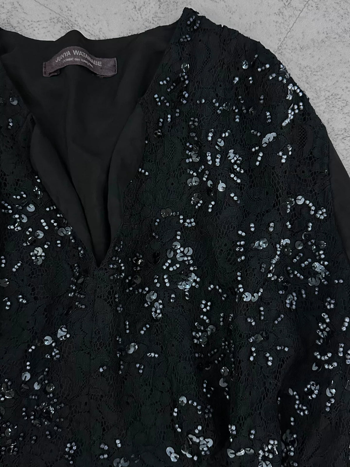 Junya Watanabe 2003 Lace Beaded Top