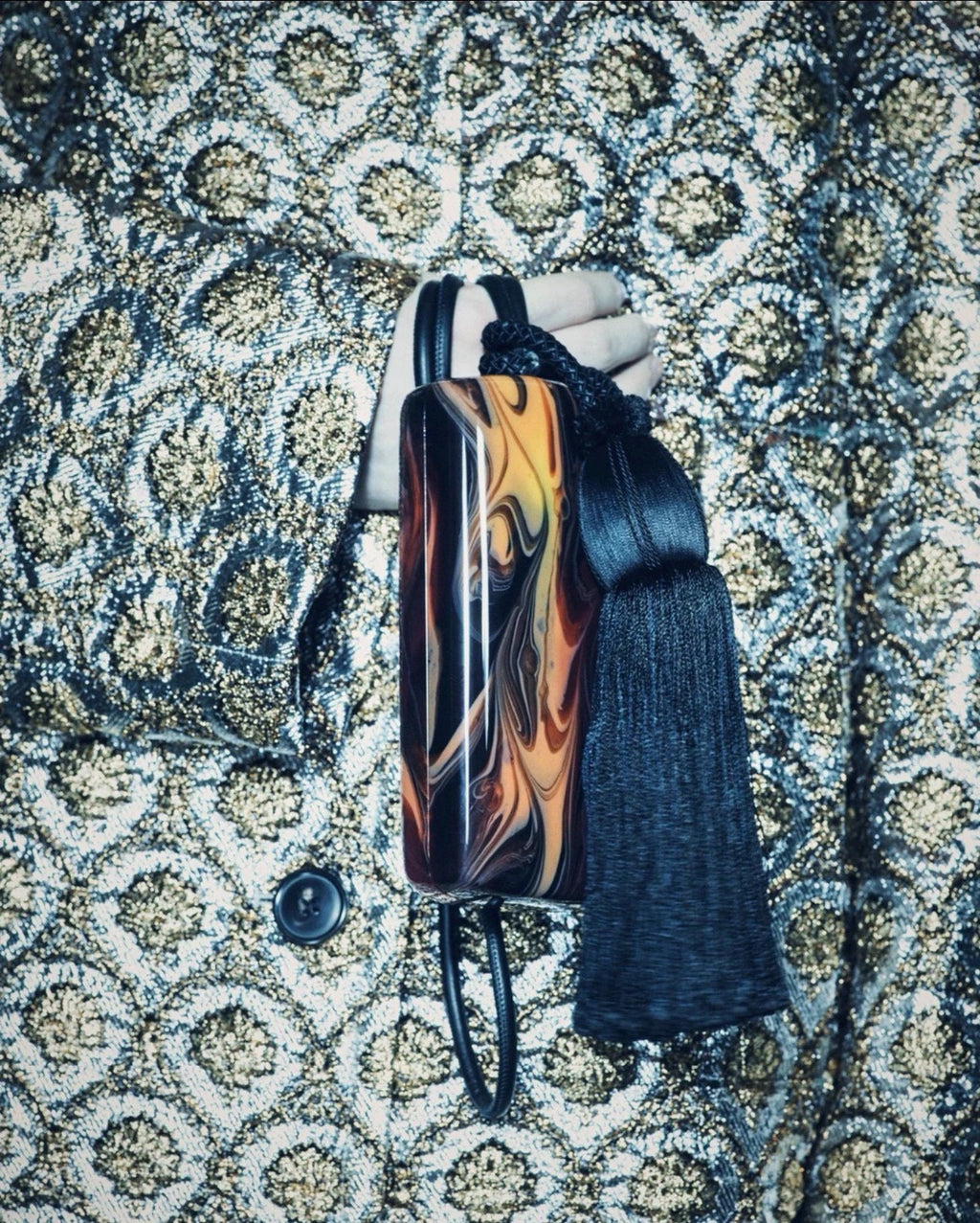 Dries van Noten Midi Gold Plaid Silk Skirt
