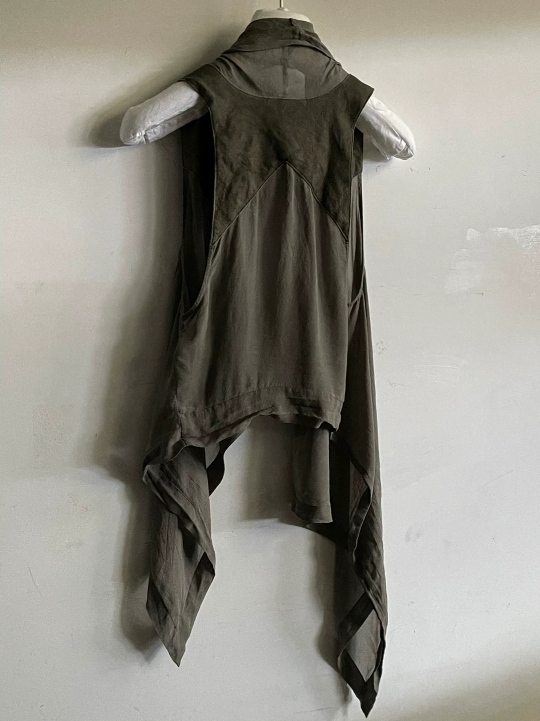 Helmut Lang Leather Patch Silk Vest