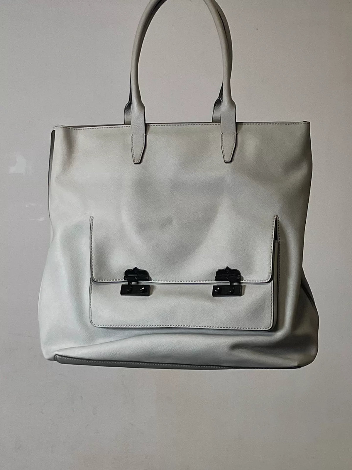 Alexander McQueen Silver Moon Grey Handbag