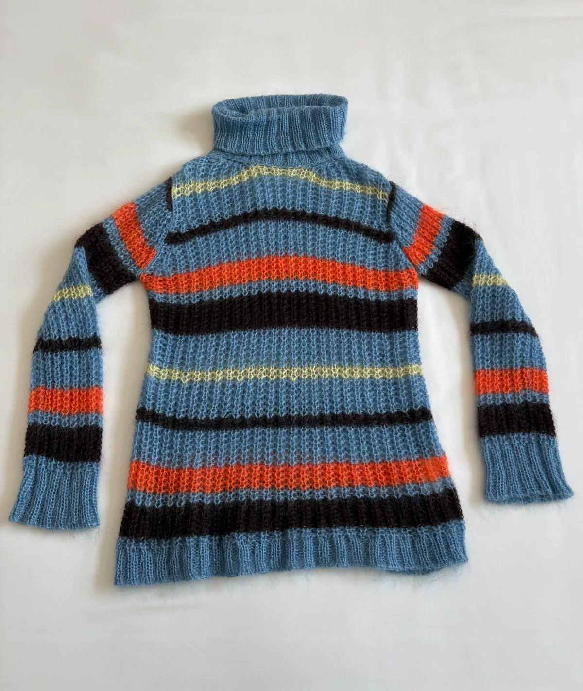 Junya Watanabe Mohair Panel Striped Vintage Knit Sweater