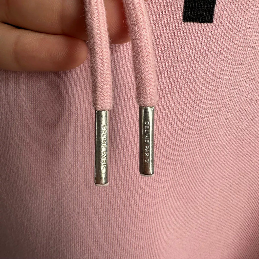 Celine Large Logo Fleece Hooded Sweater