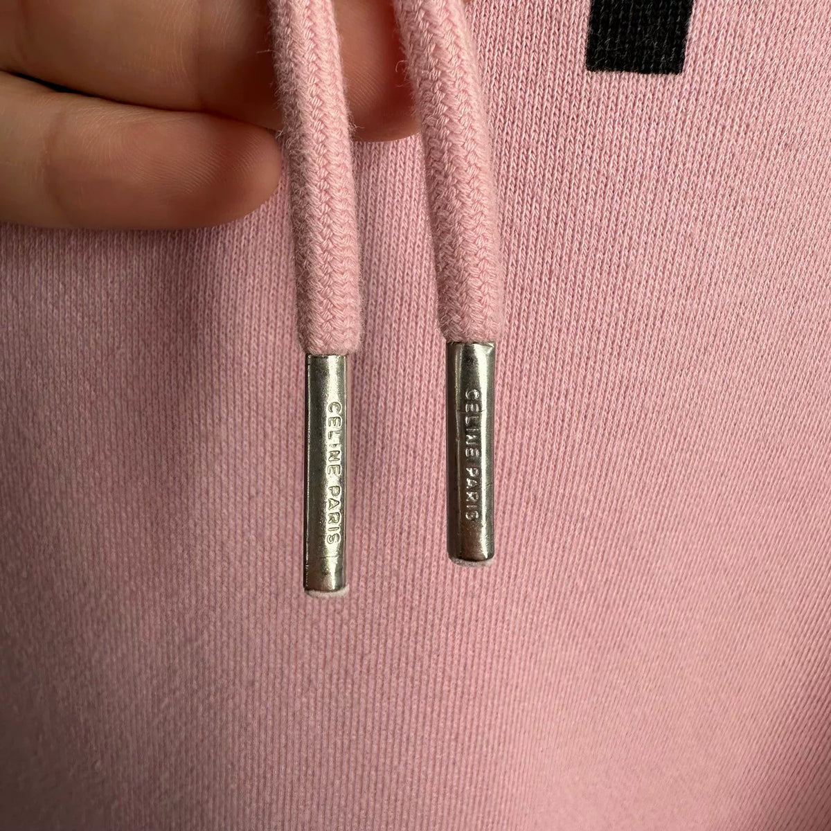 Celine Large Logo Fleece Hooded Sweater