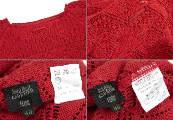 Jean Paul Gaultier Vintage Red Knit Skirt