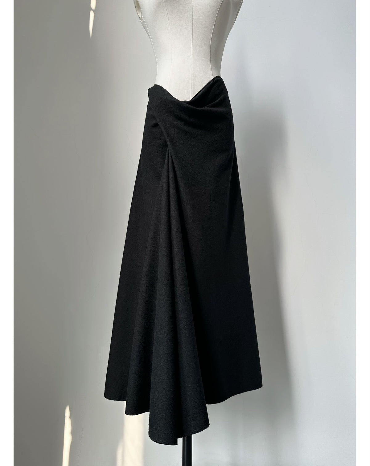 Issey Miyake Midi Wool Skirt