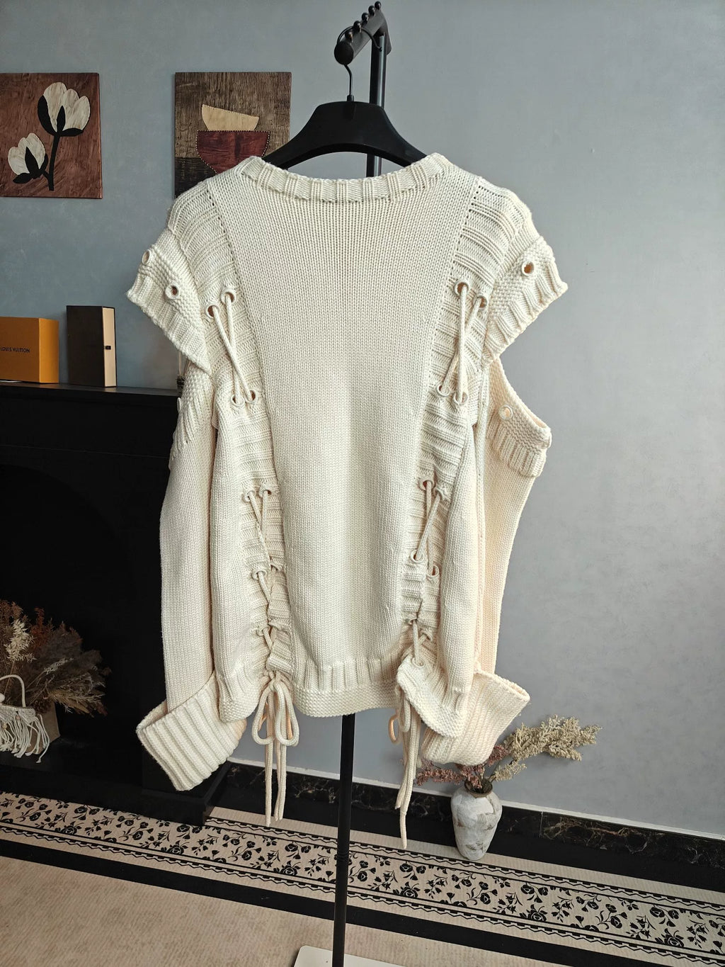 Alexander McQueen Cross Lacing Knit Sweater