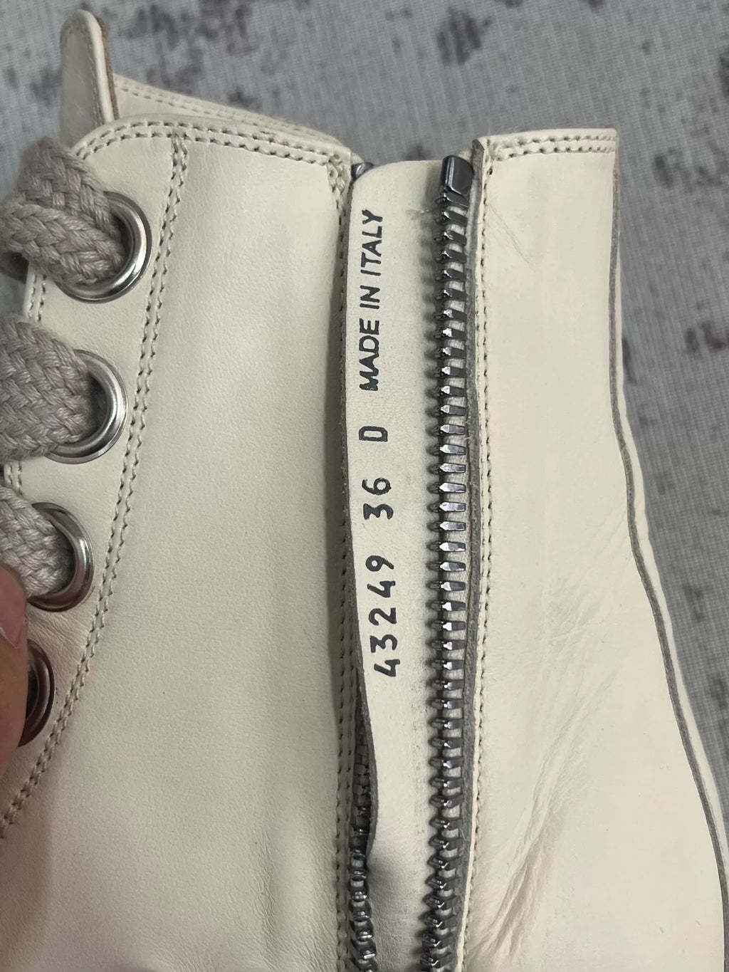 Rick Owens Porterville Jumbo Laced Sneaker 'Milk'