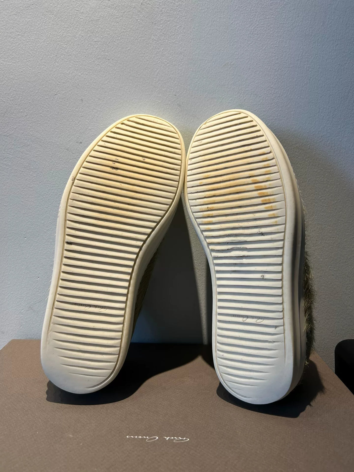 rick owens mainline green horsehair Shoes