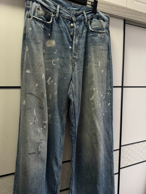 Acne Studios 2023M Blue Splatter Jeans