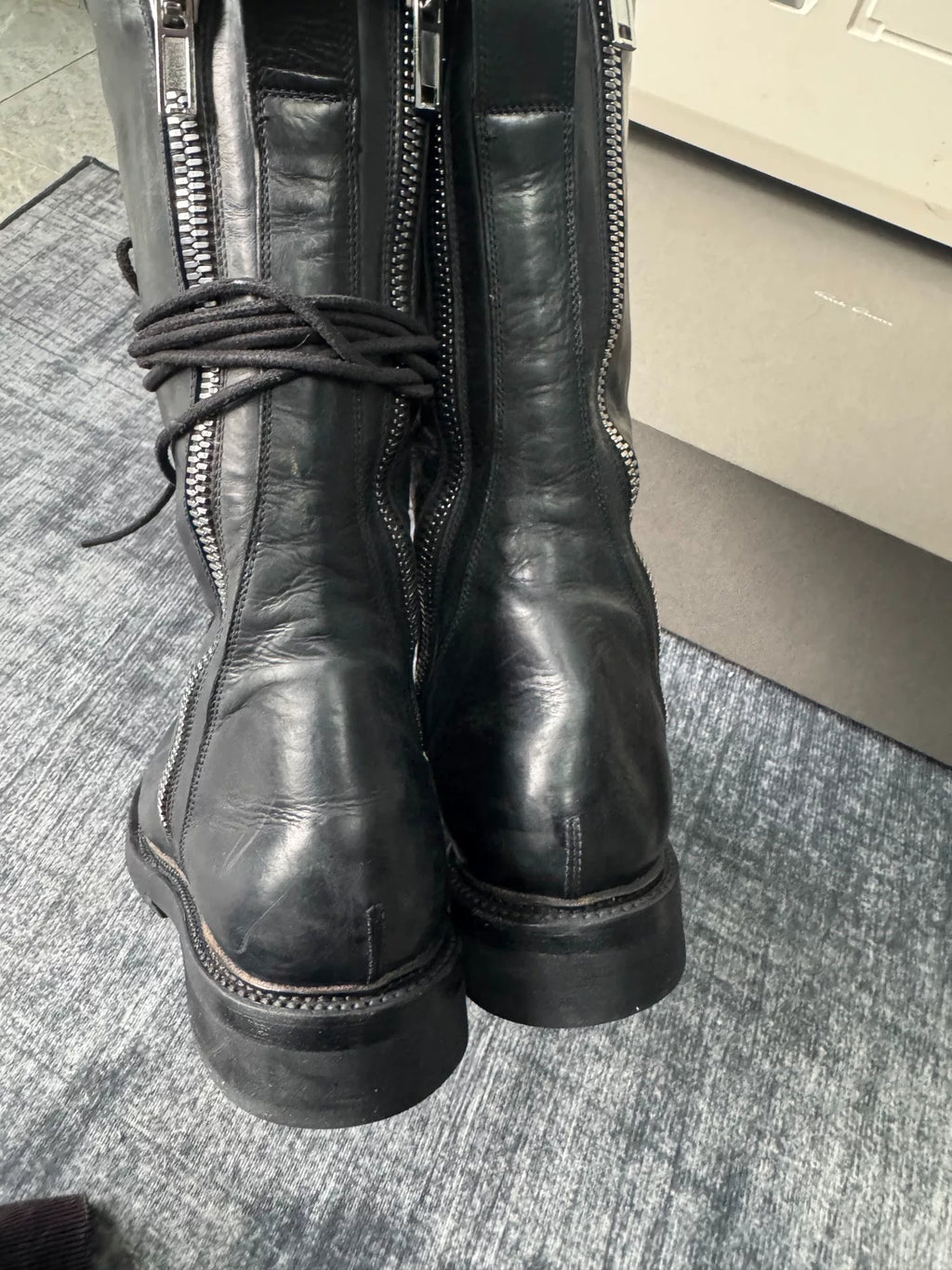 Rick Owens mainline heavy-duty high-top boots