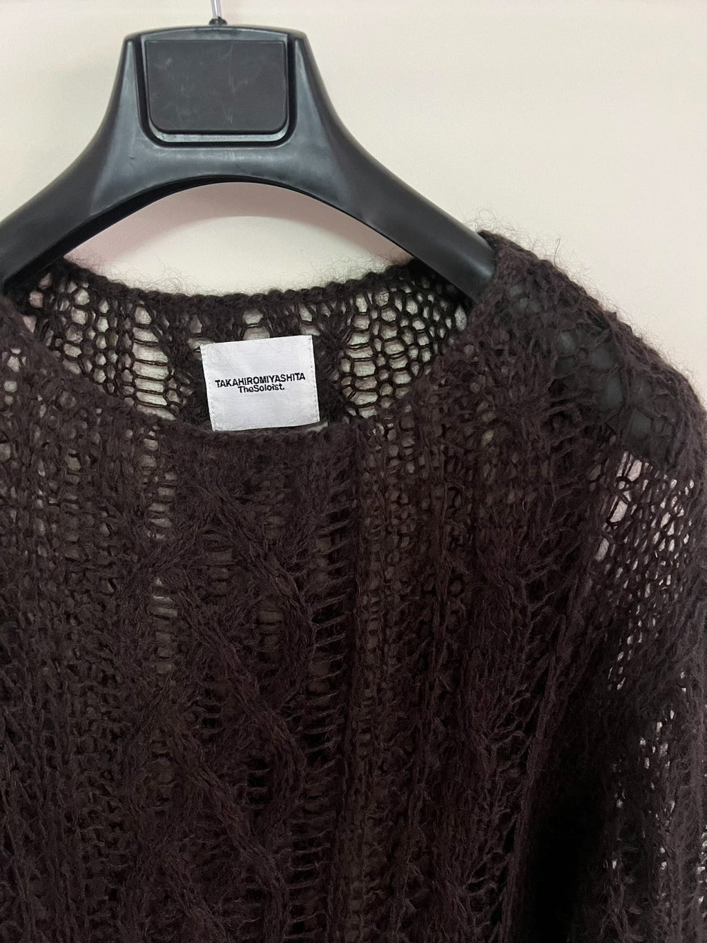 TAKAHIRO MIYASHITA TheSoloist 20AW Miyashita Takaaki designer mesh cut-out jacquard sweater