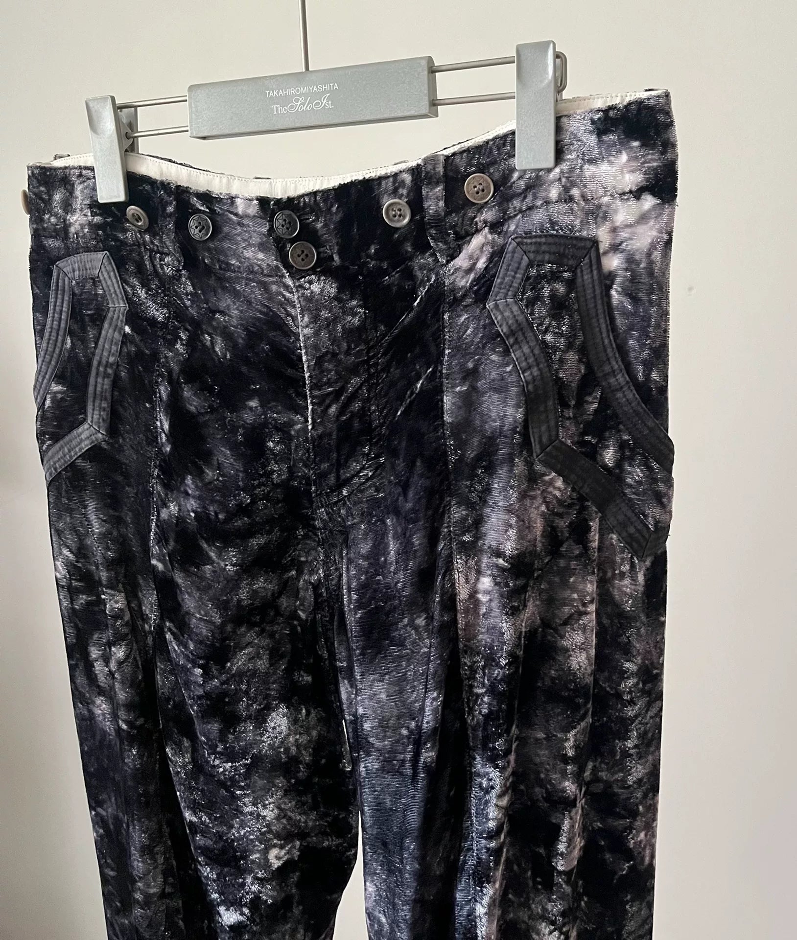Number Nine 09SS Black Velvet Trousers